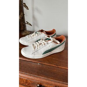 Puma Clyde FG 'Pristine Vine Green' Golf Leather Sneakers Men8.5 Women10